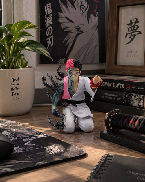 Akaza Figure Demon Slayer 13cm | Upper Moon Three Anime Figurine | Kimetsu no Yaiba Collectible Statue | Anichiba