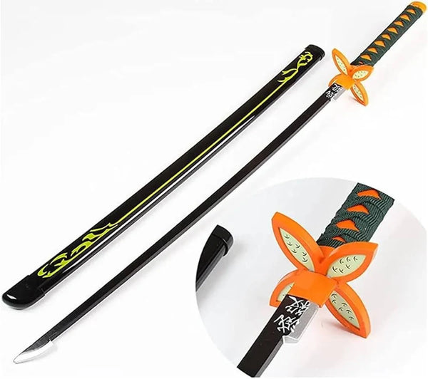 Shinobu Kocho Wooden Katana 104cm | Demon Slayer Butterfly Sword Replica for Anime Cosplay & Display