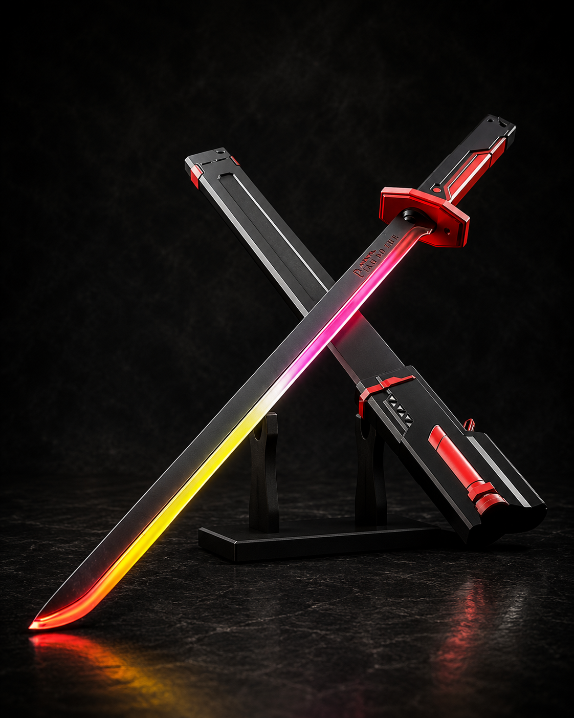 Sparkling LED Katana Sword with Auto Pop-Up Scabbard | Rechargeable Anime Katana Prop with Sparks Effect | Premium Cosplay Sword | Anichibaanime figure collectible by  Anichiba
